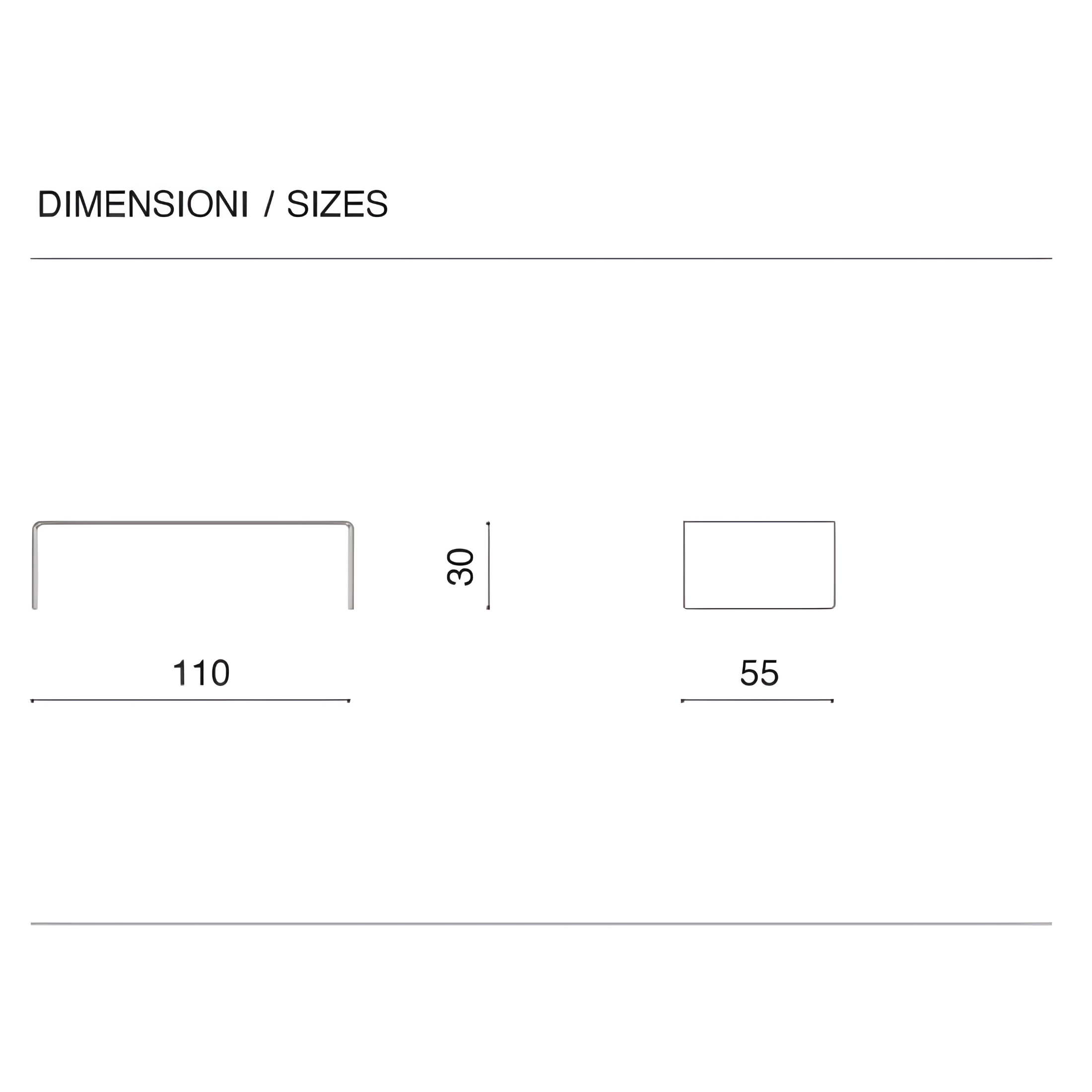 "Marlo" rectangular coffee table in hammered glass, 110x55 cm, 30 cm high.