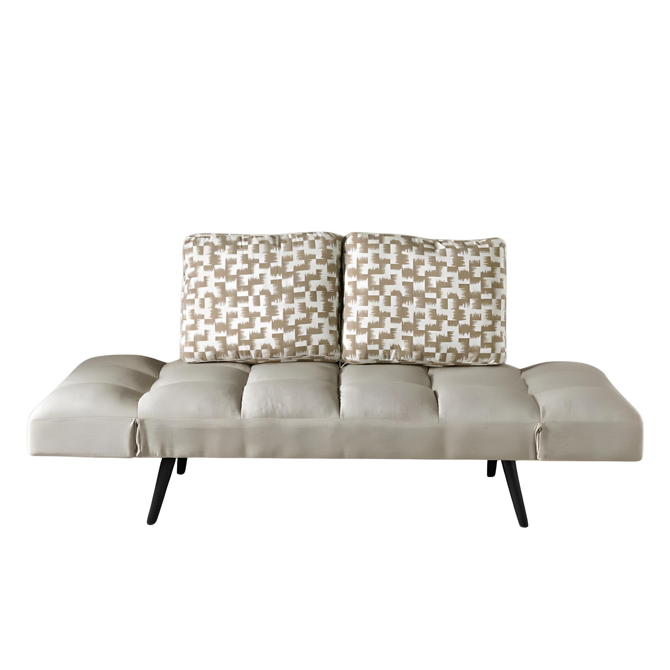 Modern "Comfy" fabric sofa bed for the living room with adjustable armrests