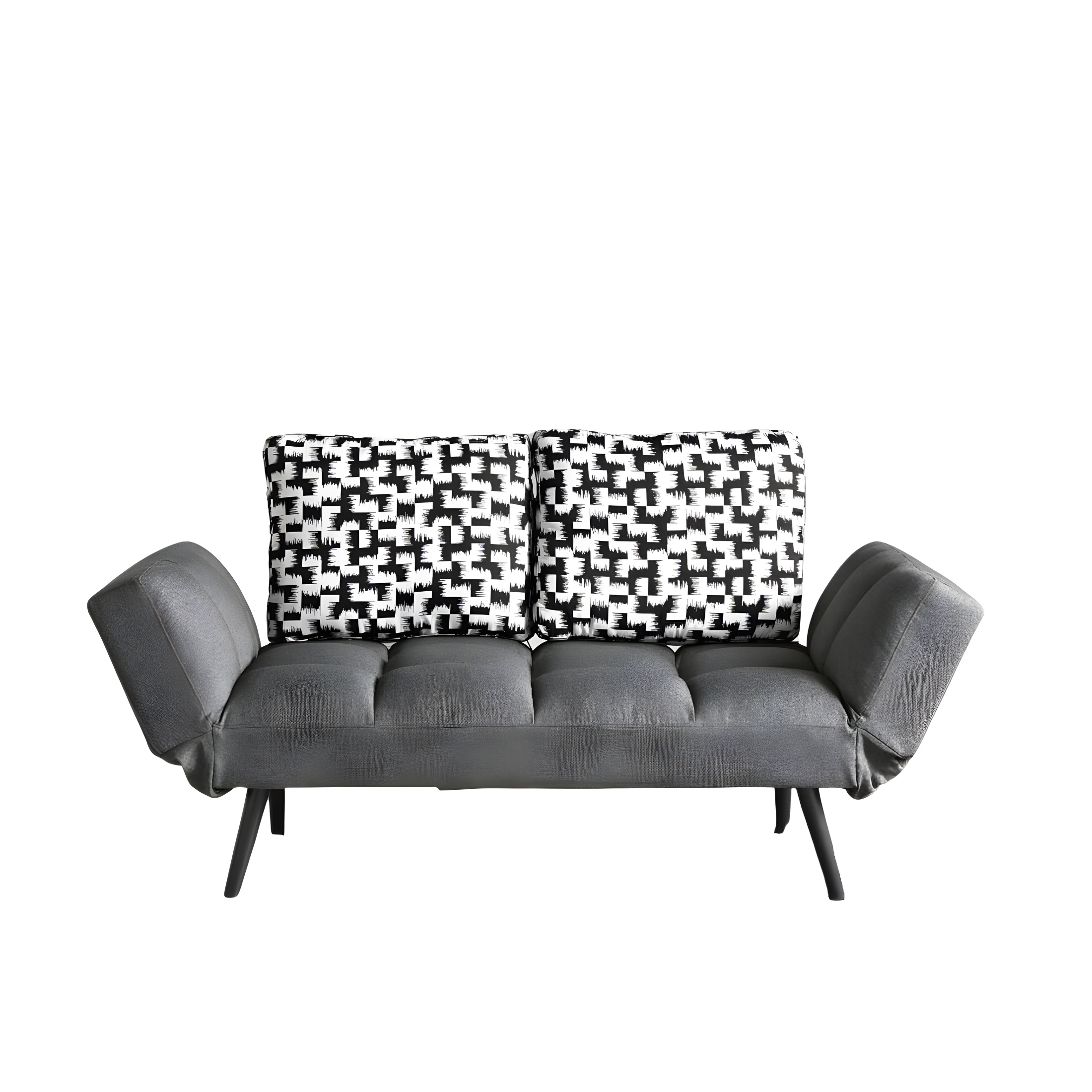 Modern "Comfy" fabric sofa bed for the living room with adjustable armrests