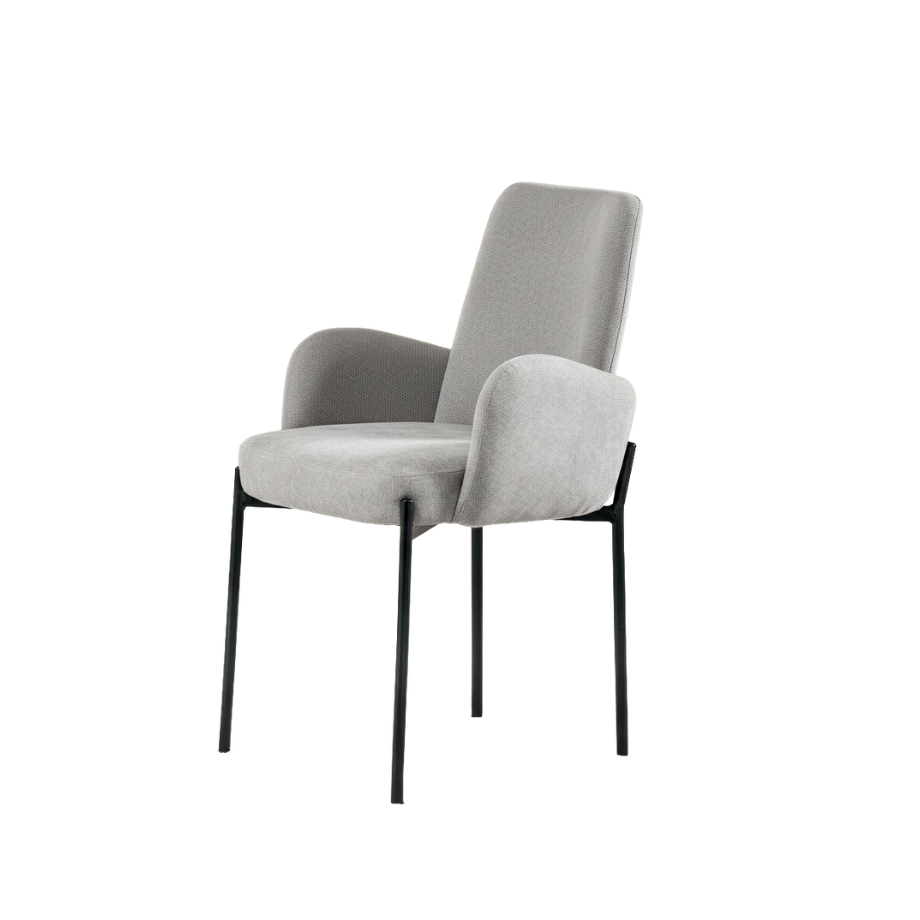 Set di sedie da pranzo "Eterna" in tessuto imbottite cm 55x53 91h