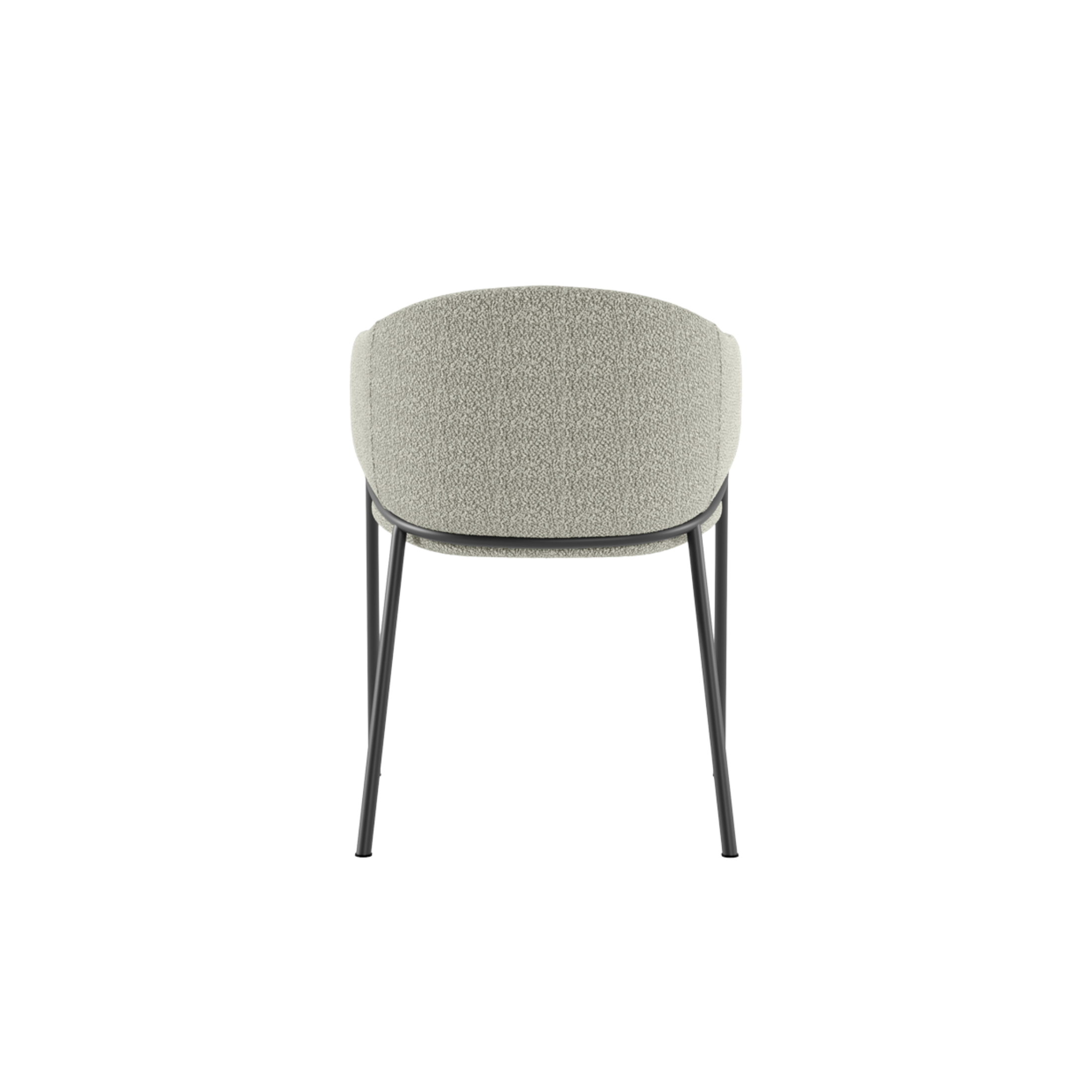 Set 4 sedie "Orizon" in tessuto bouclé easy-clean cm 53x60 78h
