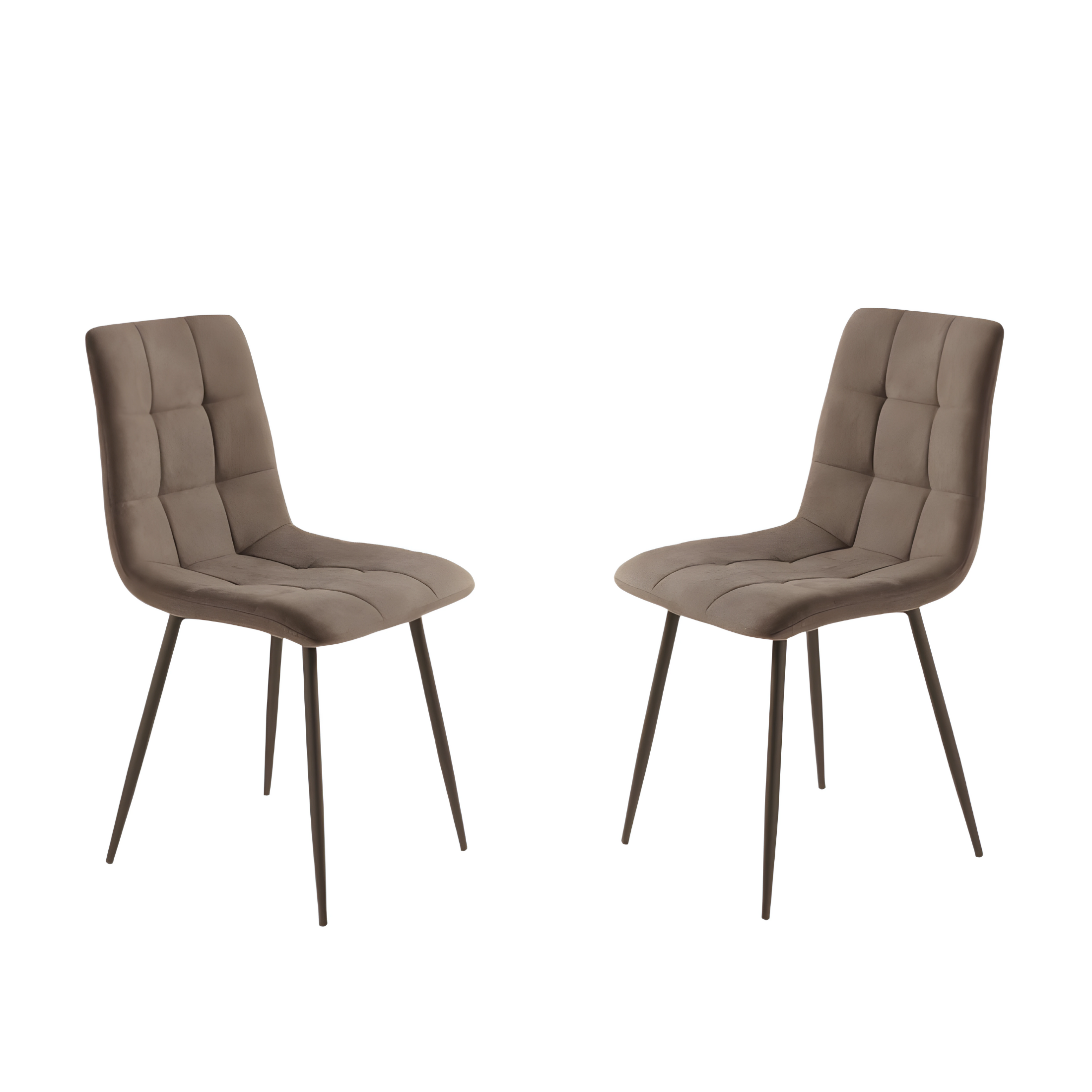 Set of modern dining chairs in "Milly" fabric with padded seat cm 45x53 88h