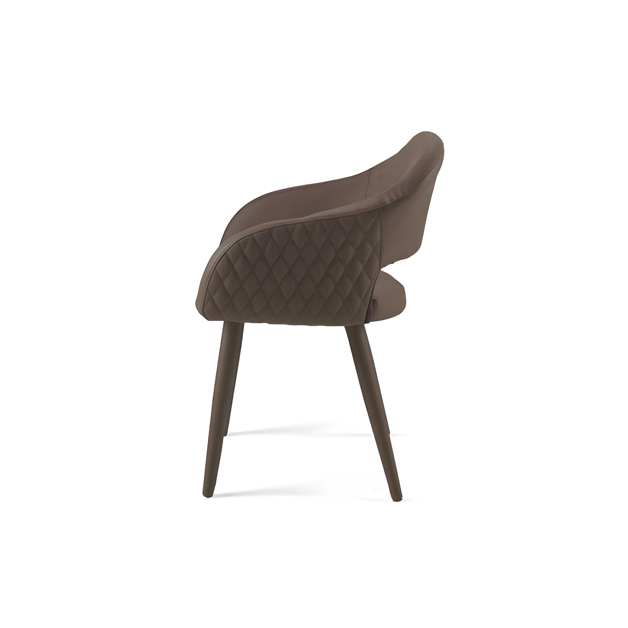 Set of "Ezia" eco-leather dining chairs with stitching, 50x60 cm, 88 cm high.