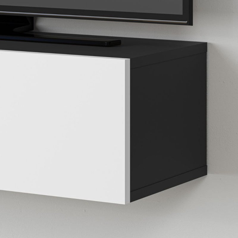"Francy" suspended TV stand with drop-down door, 135x31 cm, 25 cm high