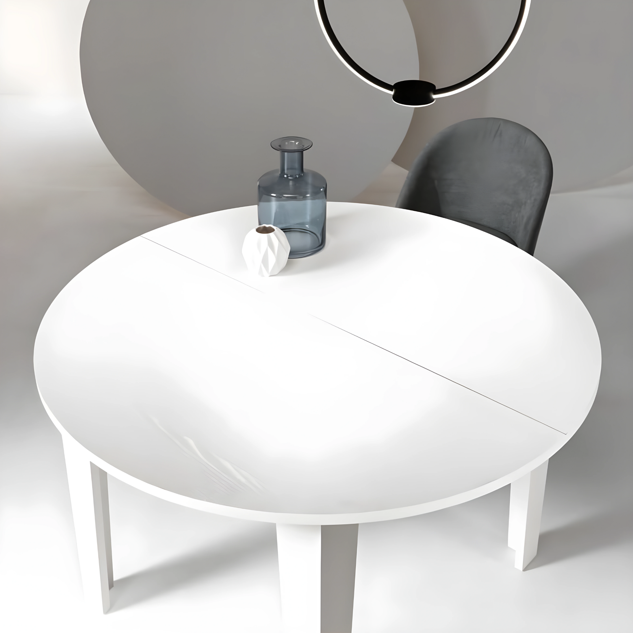 "Blossom" extendable round table, 120x77 cm