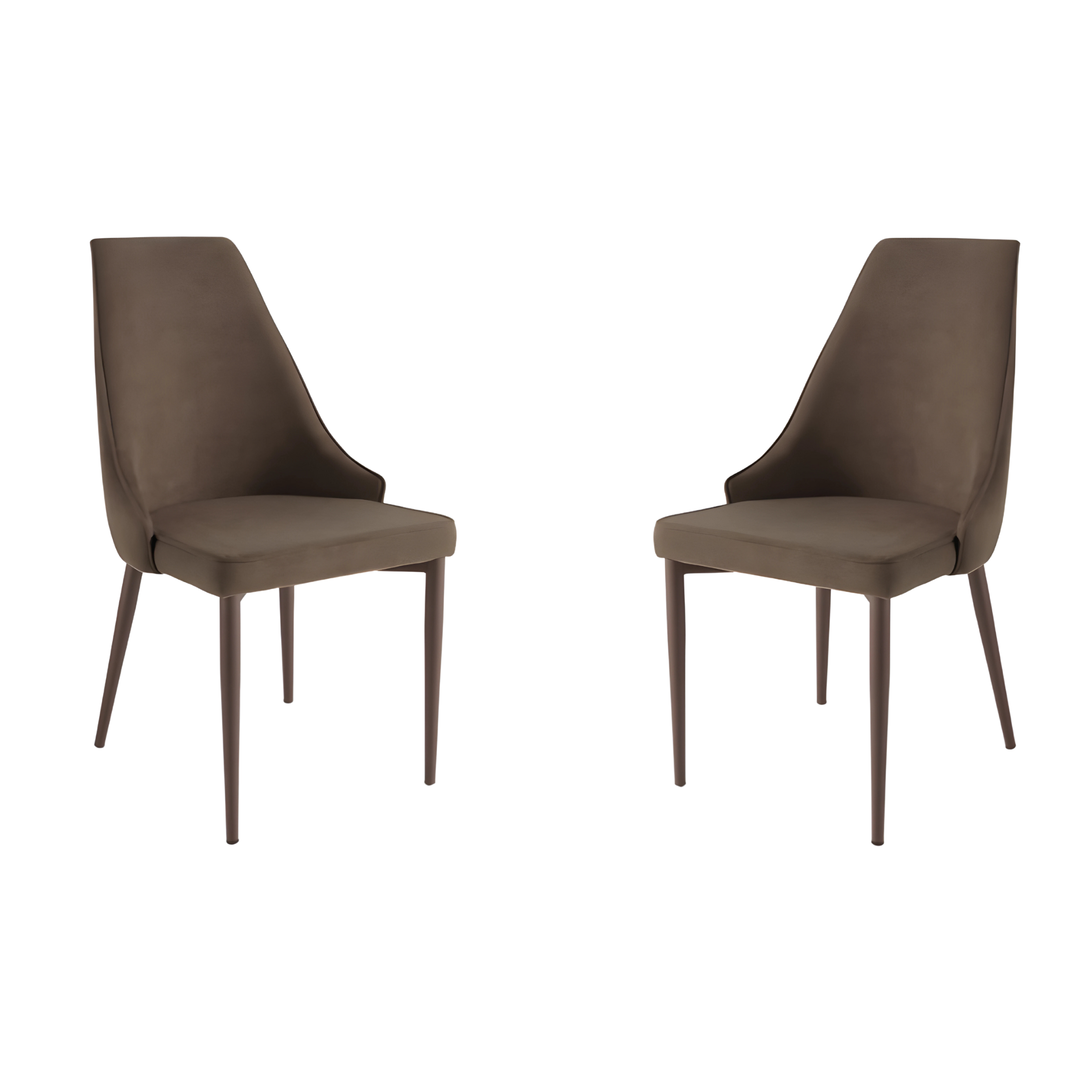 Set of elegant dining chairs in "Keri" fabric with painted metal base, 50x60 cm, 88h