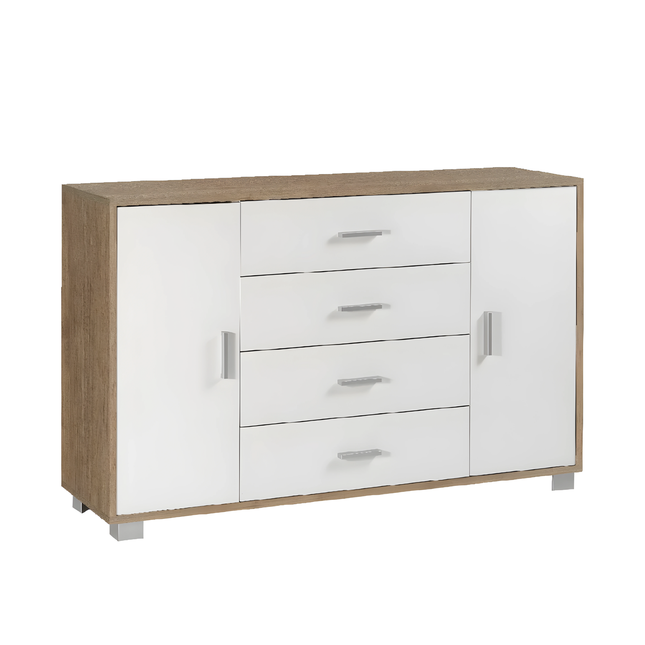 "Romeo" wooden entrance hall unit with 4 drawers and 2 doors, 136x41 cm, 86 cm high