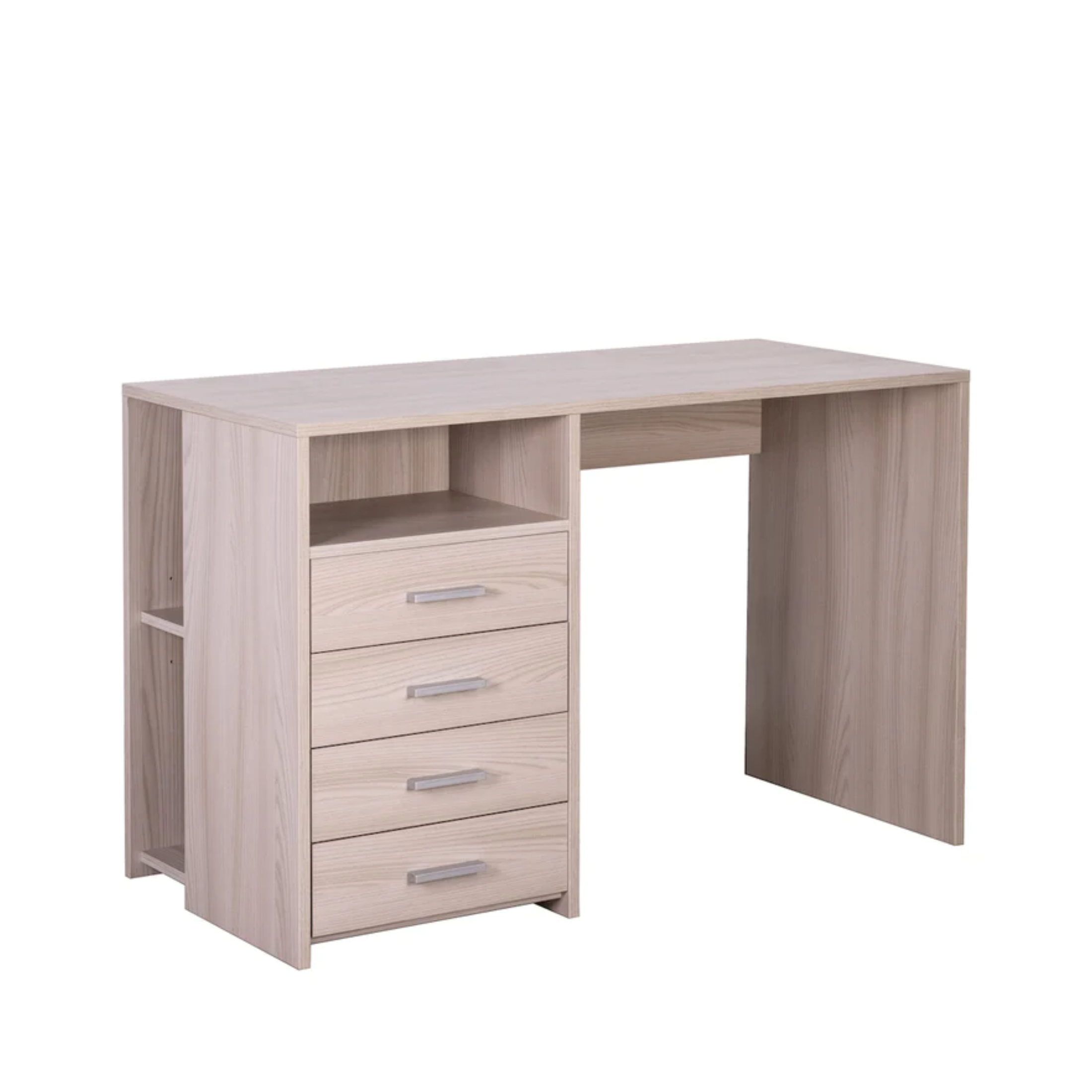 Space-saving 4-drawer wooden desk "Tokyo" 120x55 cm 76h