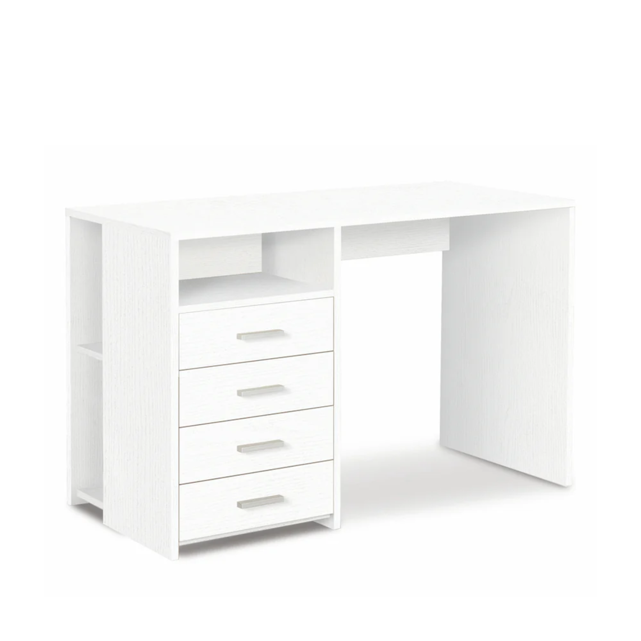 Space-saving 4-drawer wooden desk "Tokyo" 120x55 cm 76h