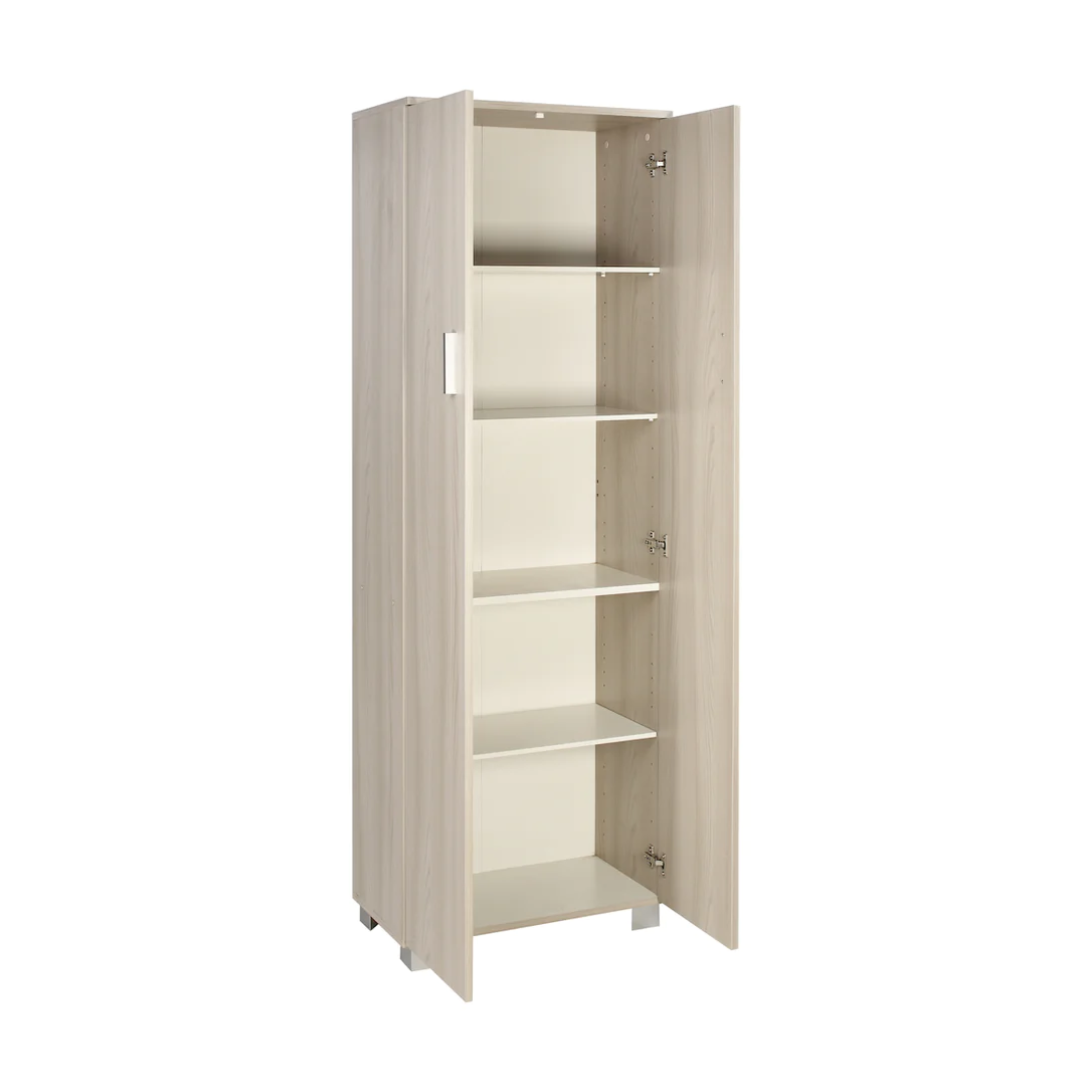 "Danubio" wooden wardrobe with 2 doors and 4 shelves, 62x34 cm, 178 cm high.