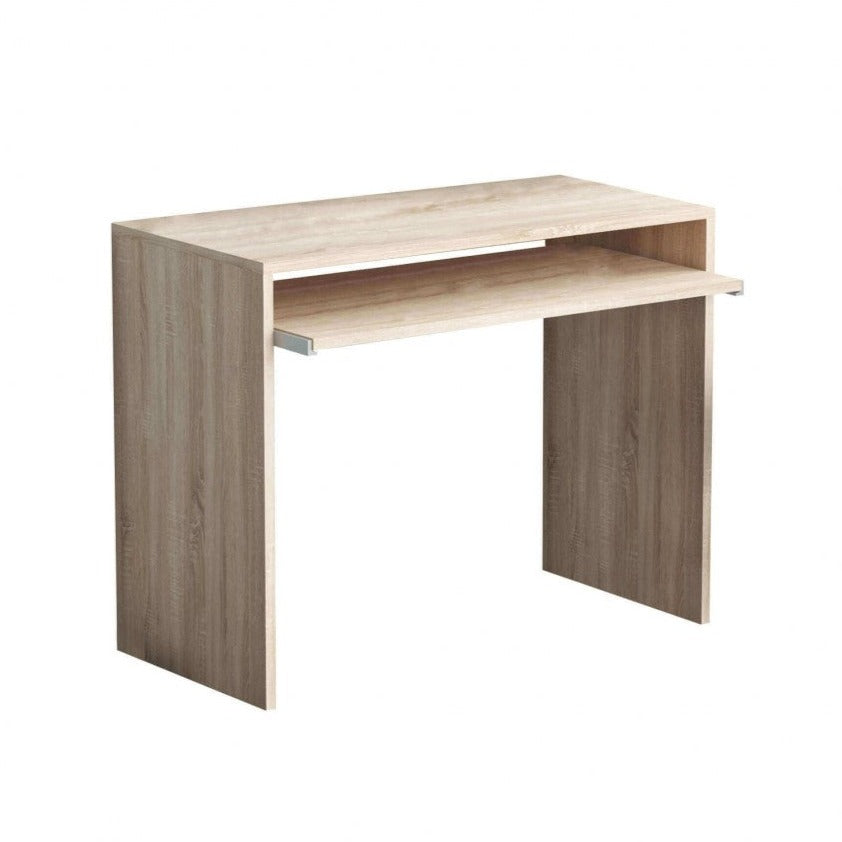 "Est" oak desk with pull-out keyboard drawer, 90x45 cm, 74h