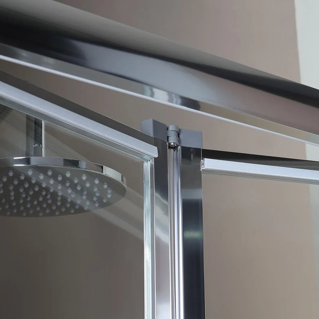 "Sospiro" modern space-saving niche shower enclosure with 195 cm high hinged opening