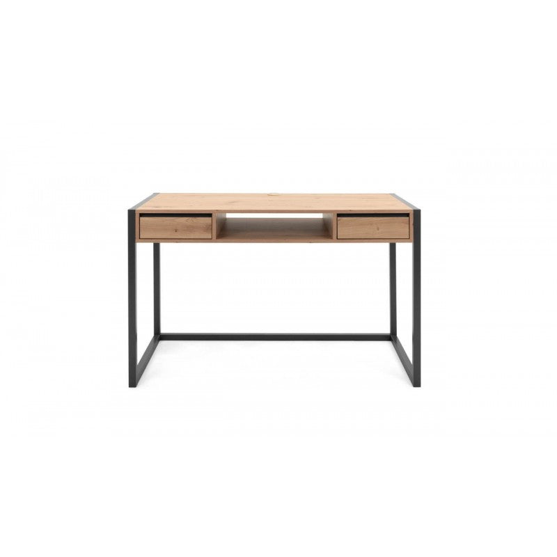 Modern desk "Denver" oak and anthracite with 2 drawers and 1 open compartment cm 120x60 75h
