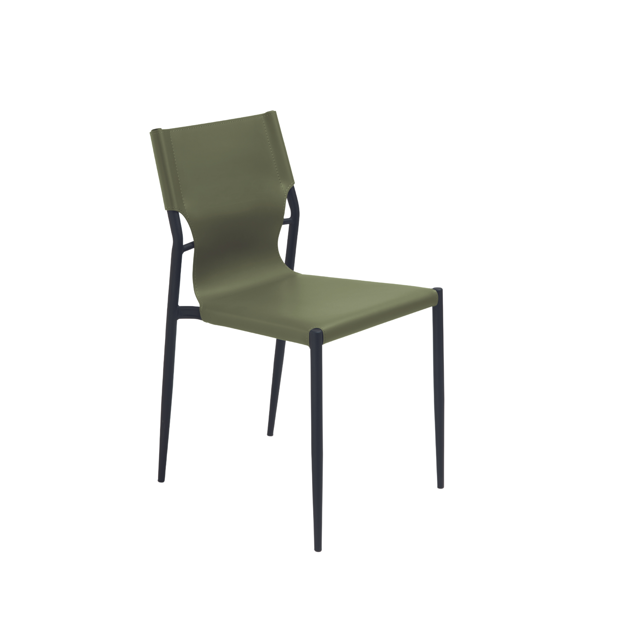 "Pablo" dining chair set with painted metal frame, 44x51 cm, 80 cm high