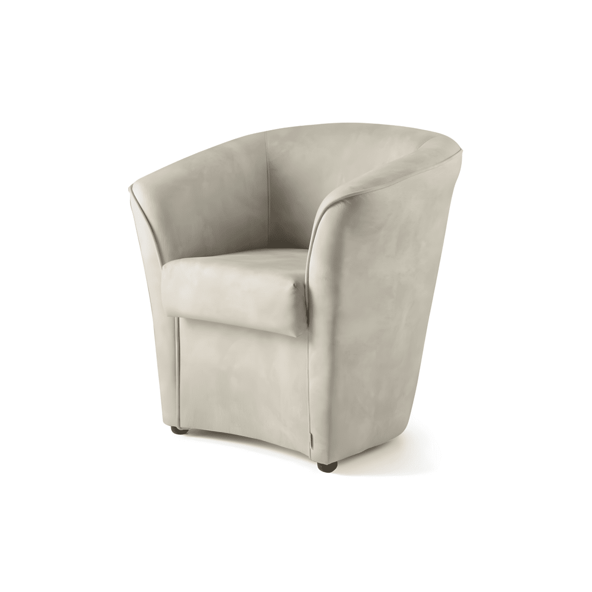 Poltrona moderna in pelle nabuk "Dallas" da soggiorno cm 70x67 76h - MondoViro