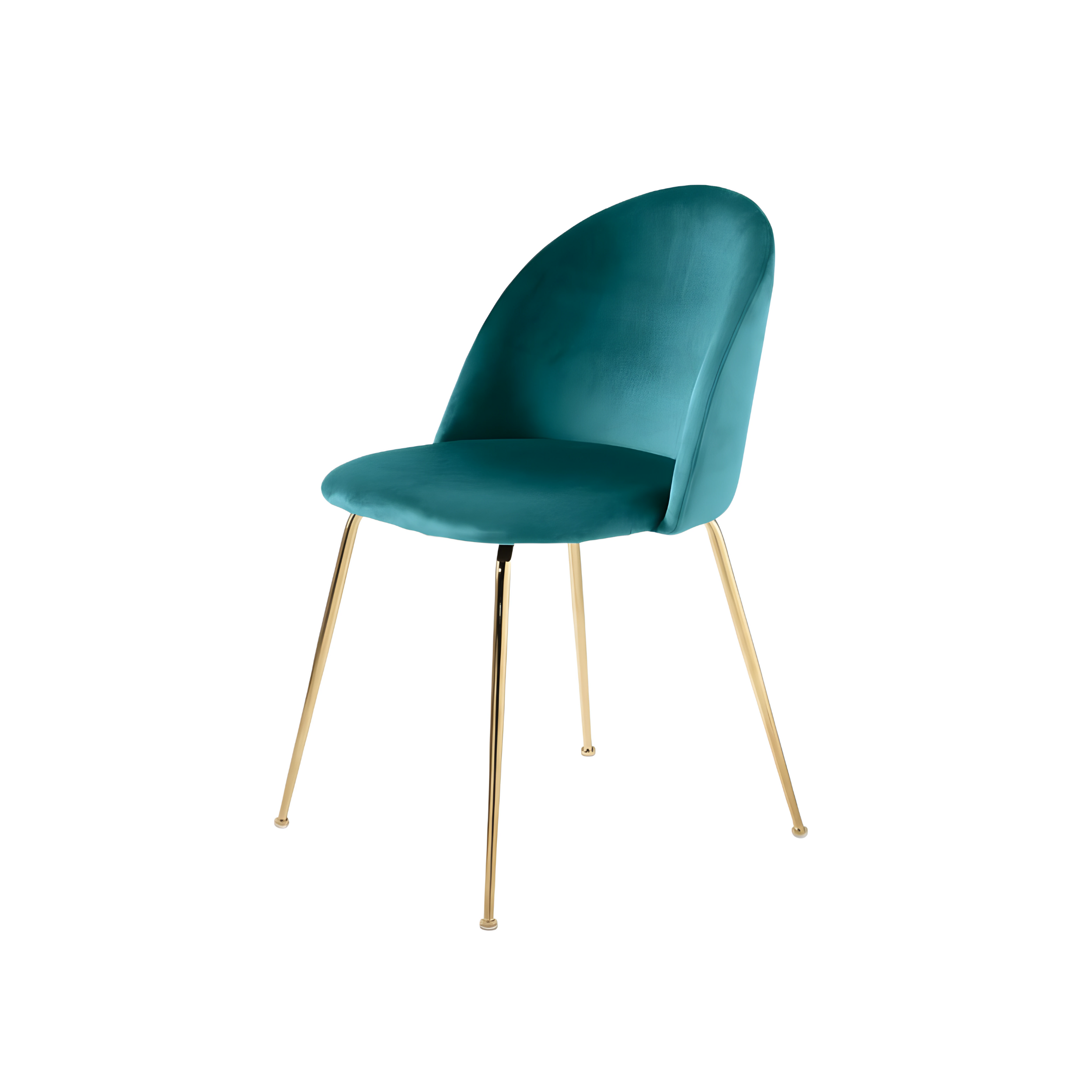 Set of "Dama" dining chairs in velvet with painted metal frame, 52x50 cm, 81h