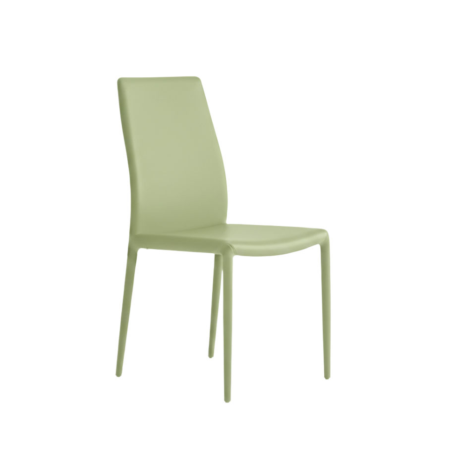 Set of "Impero" faux leather chairs with matching upholstered frame, 53x43 cm, 90h