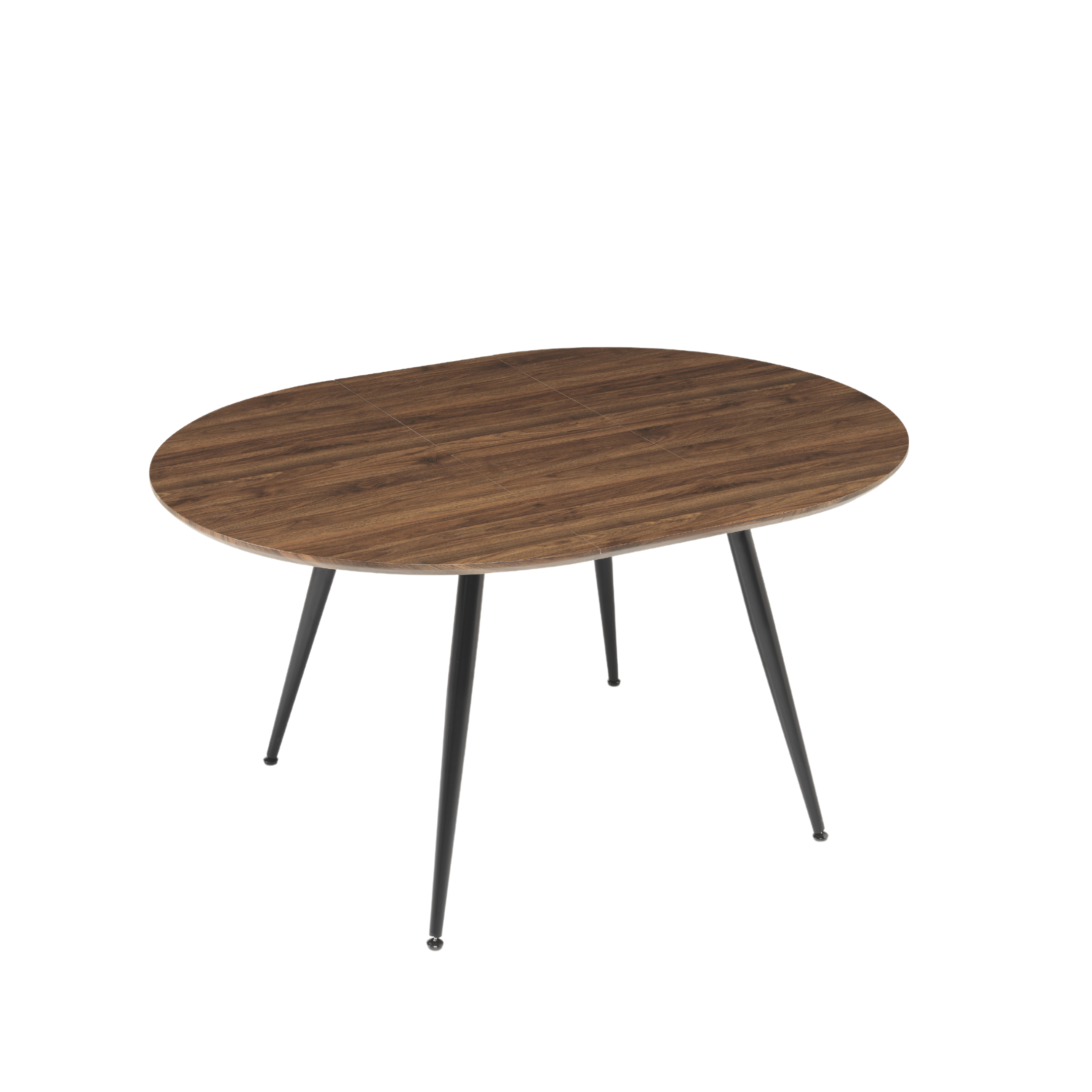 Extendable round wooden table "Vertigo" with central extension