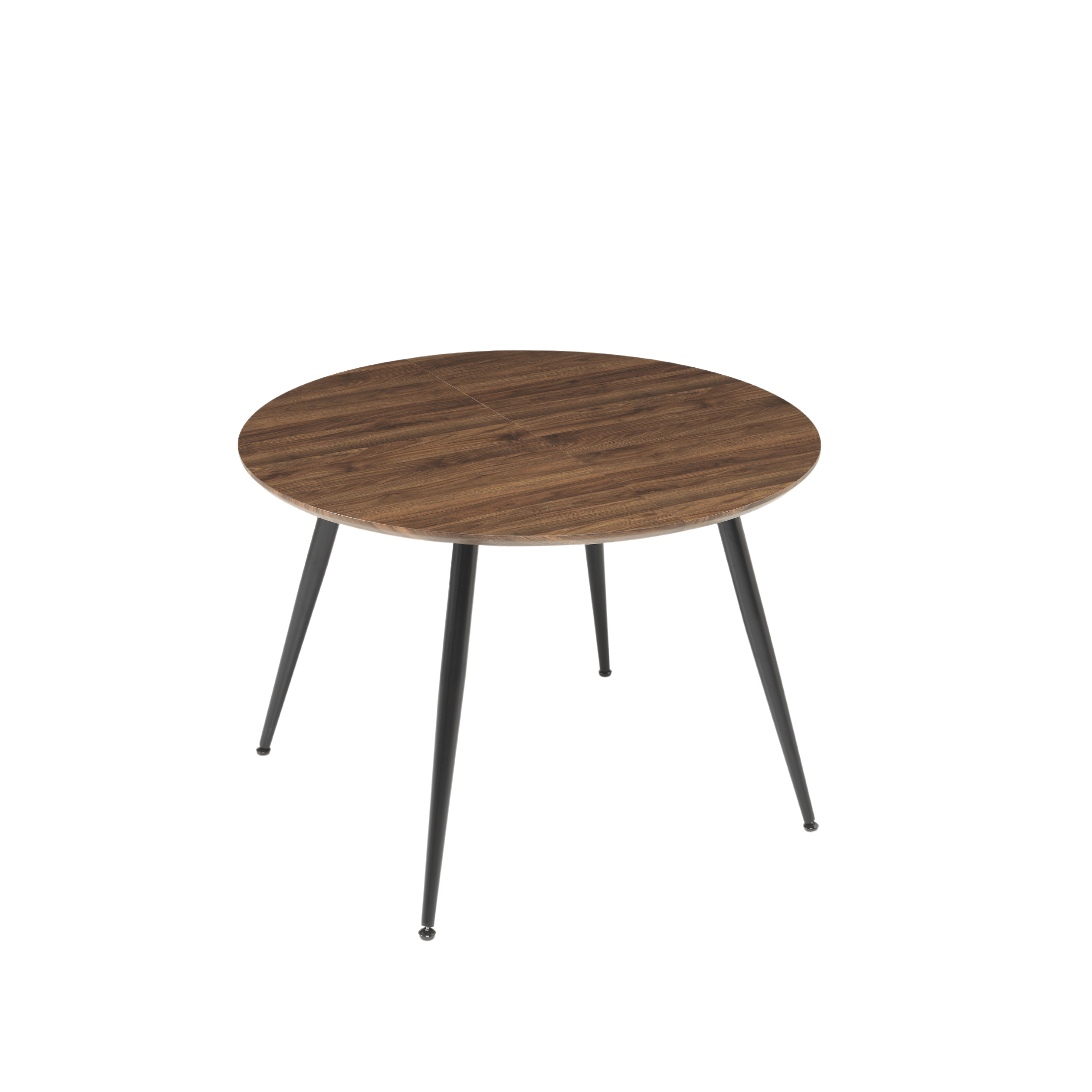 Extendable round wooden table "Vertigo" with central extension