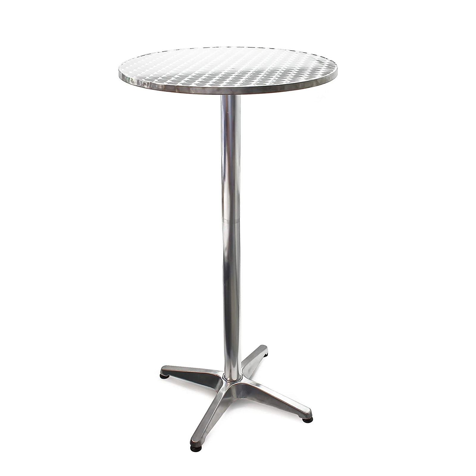 Set da bar Alu in metallo tavolo alto o basso tondo quadrato poltrona e sgabello