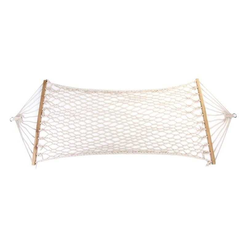 Amaca da giardino in tela intrecciato resistente con supporto in legno cm200x150