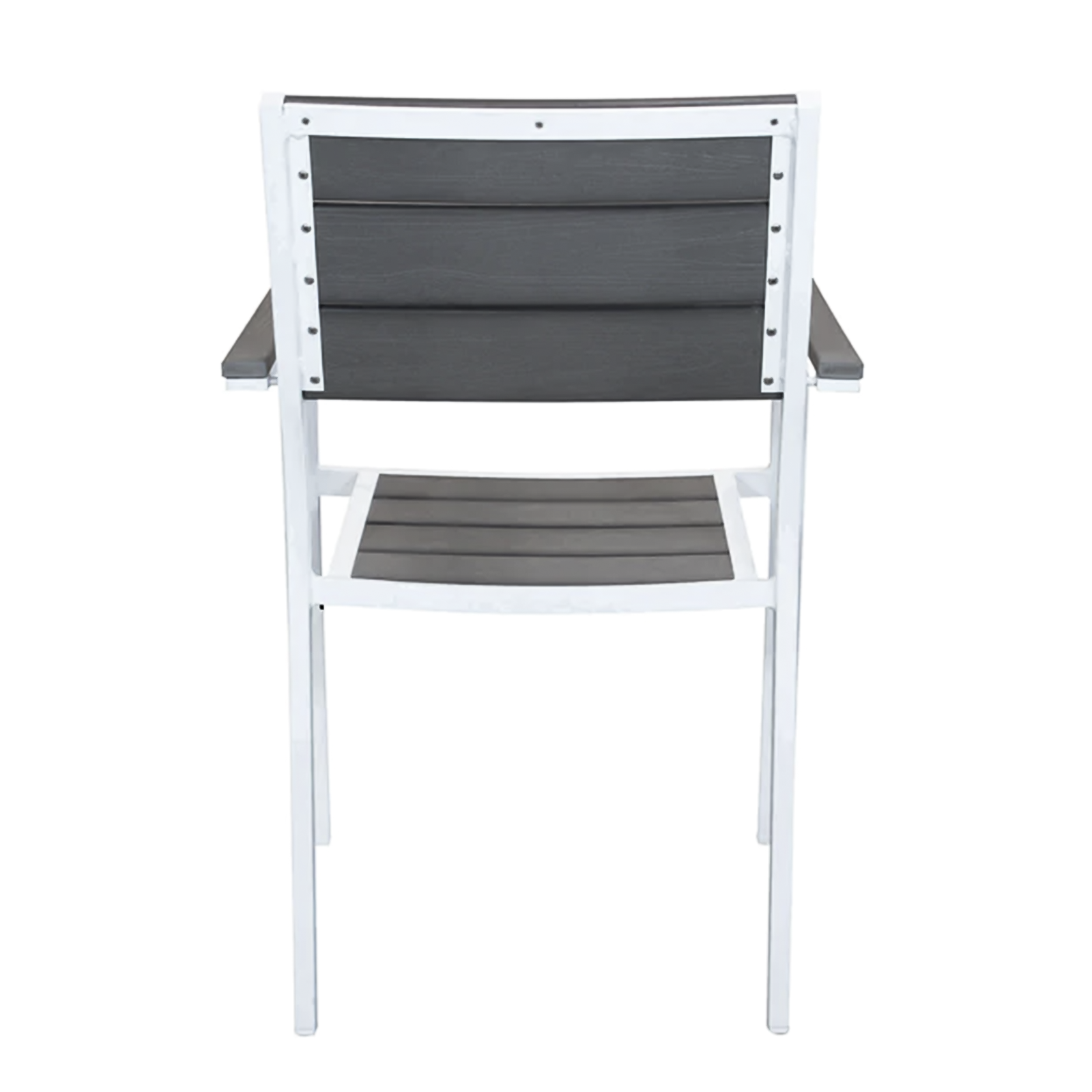 Sedia da esterno Metalwood in acciaio poltrona con braccioli per giardino e veranda