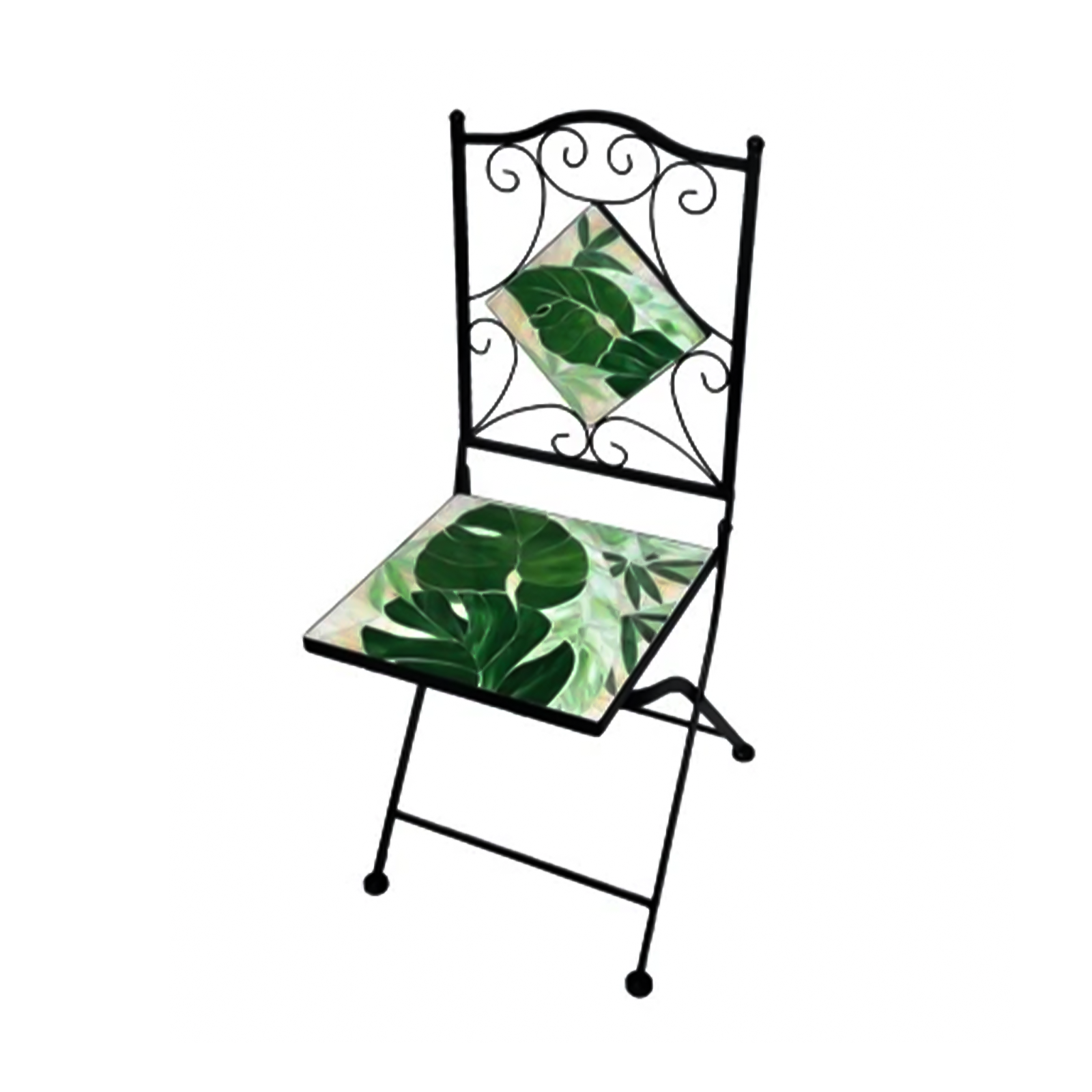 Set da pranzo completo di 2 sedie + tavolo Costarica in ceramica da giardino cm60x60 h75