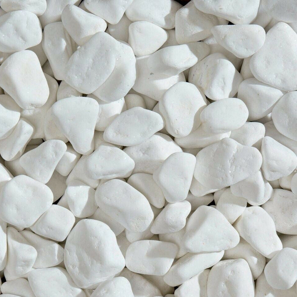 Ciottoli decorativi in marmo di Carrara bianco 20 kg