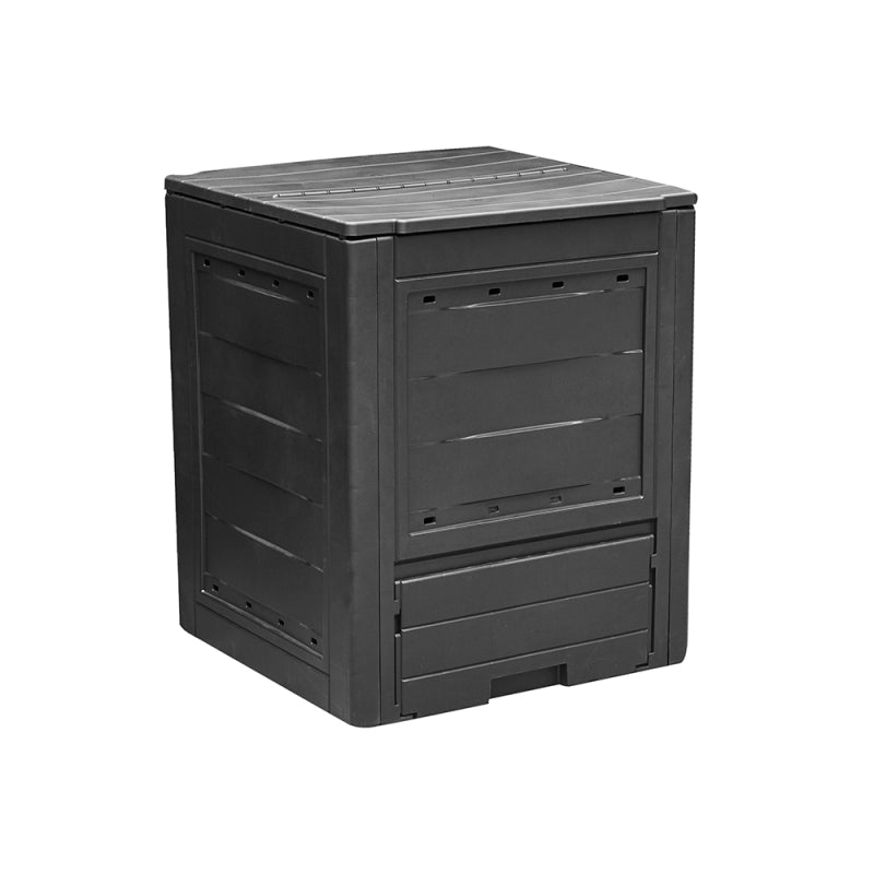 Compostiera a bidone da 260 litri ideale per giardini e uso esterno in plastica resistente