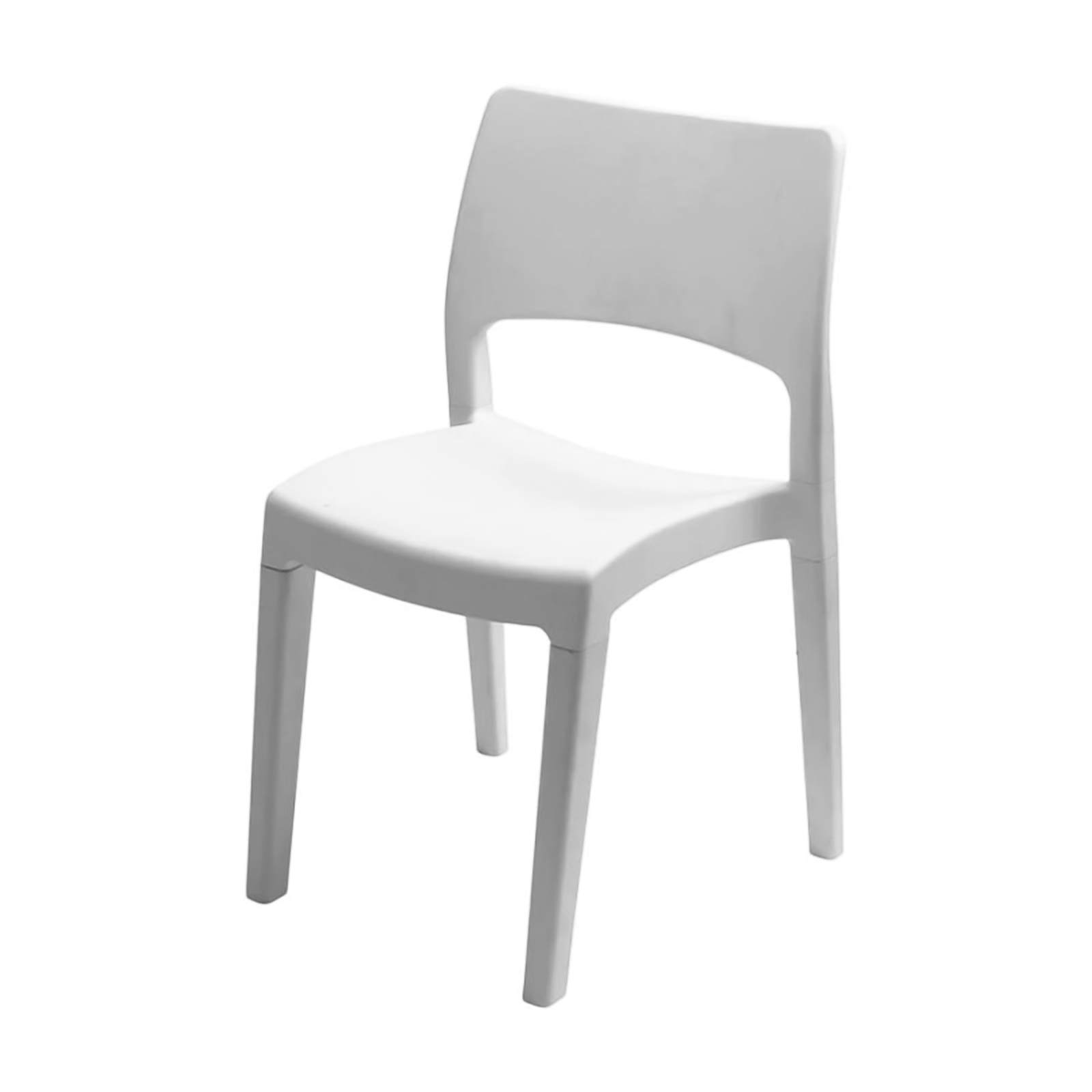 Sedia da pranzo bianca Klik Klak in resina rattan smontabile per giardino