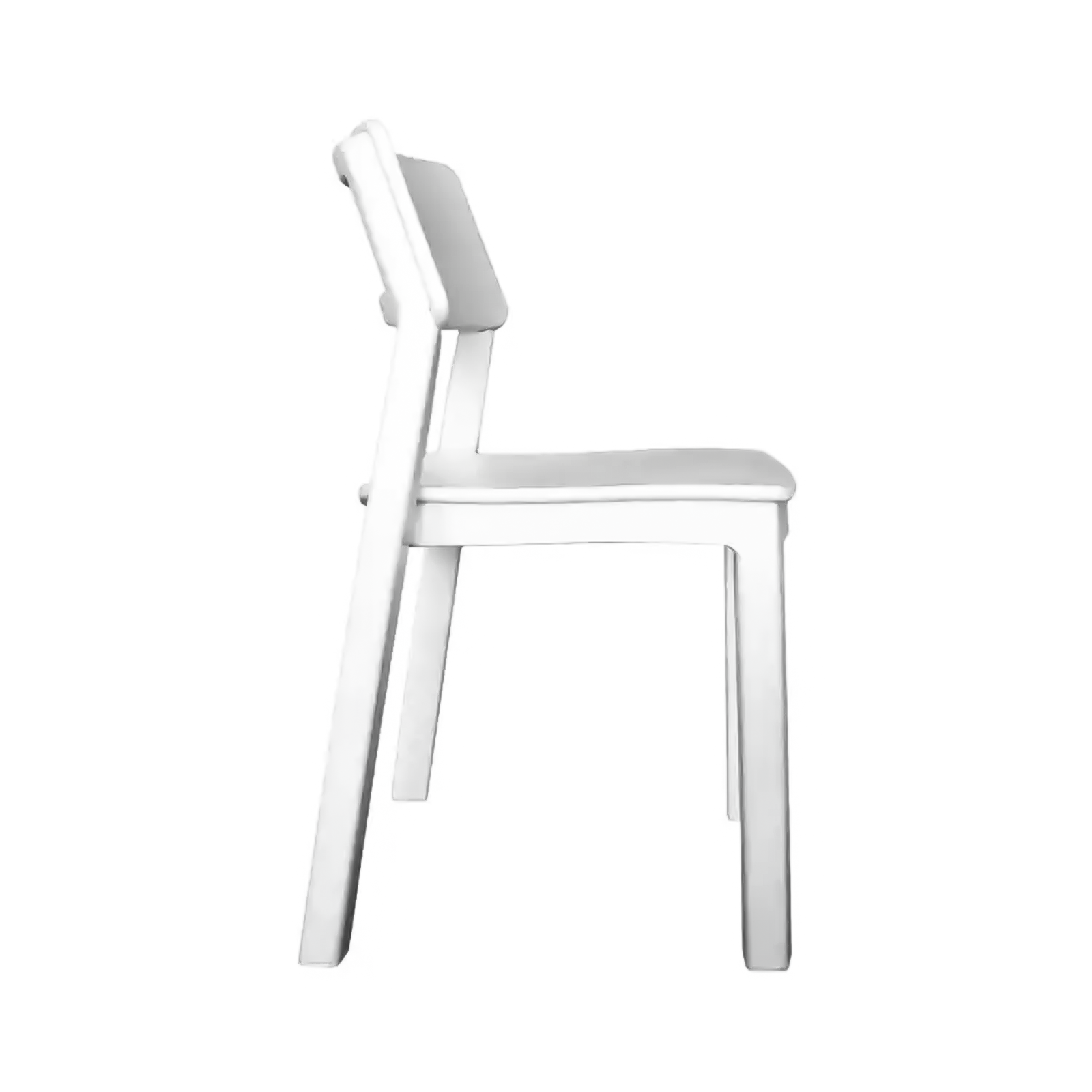 Sedia da pranzo bianca Bistrot in resina rattan per giardino