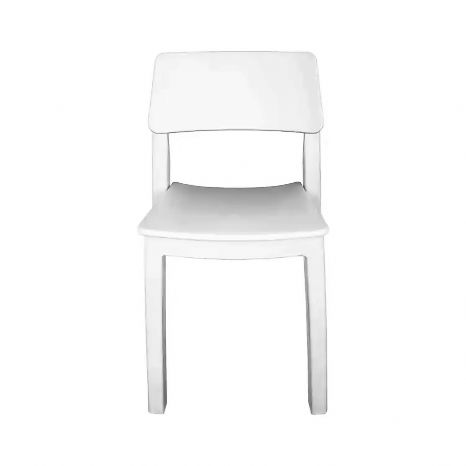 Sedia da pranzo bianca Bistrot in resina rattan per giardino