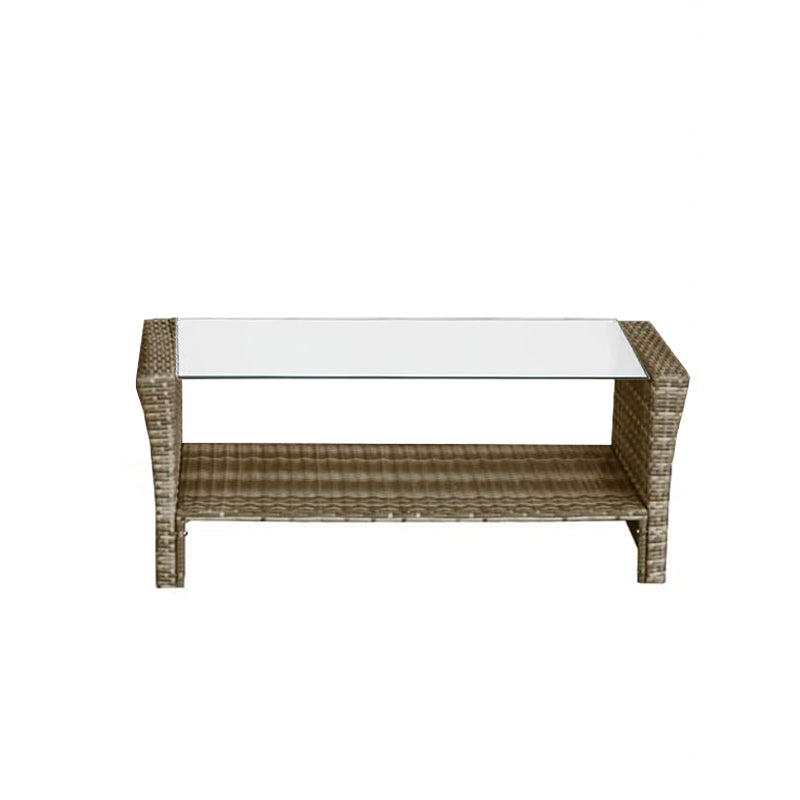 Salotto per esterno in polirattan Century divano poltrone e tavolino per giardino