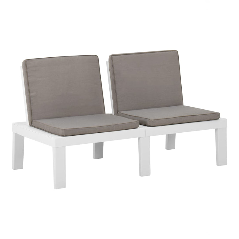 Set salottino in resina 3in1 per esterno con cuscini