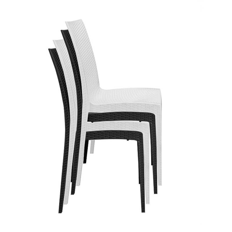 Sedia da esterno in resina rattan poltrona con braccioli per giardino e veranda