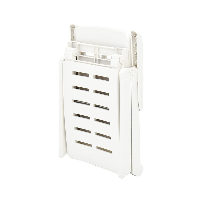 Lettino prendisole in resina con schienale reclinabile per piscina e giardino