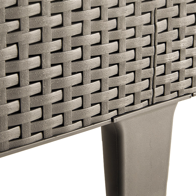 Lettino prendisole in resina con schienale reclinabile per piscina e giardino