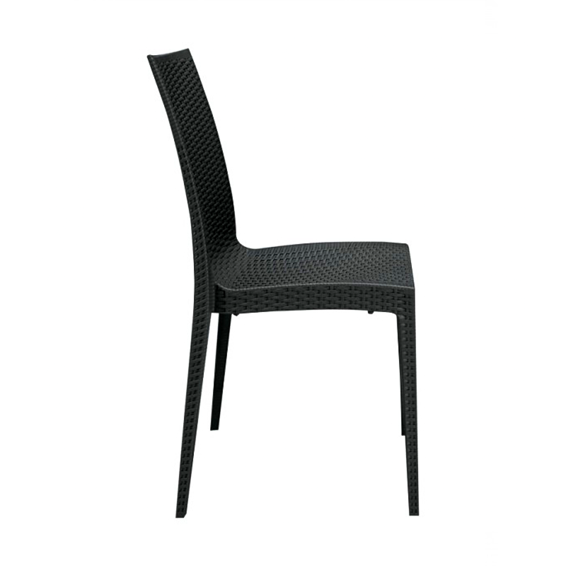 Sedia da esterno in resina rattan poltrona con braccioli per giardino e veranda