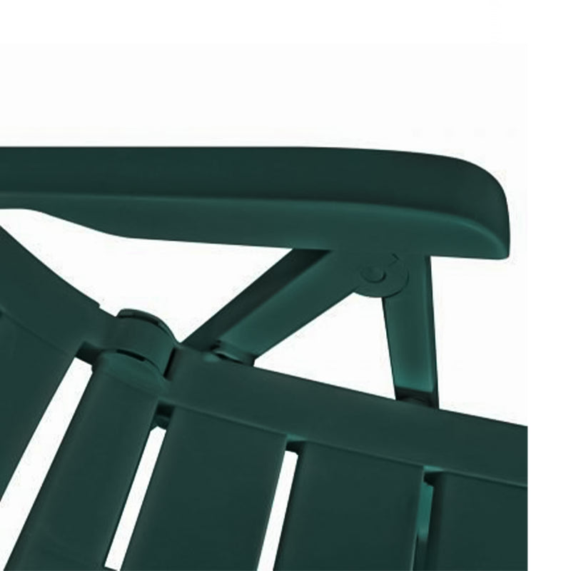 Sedia da esterno in resina pieghevole con braccioli richiudibile per giardino e veranda