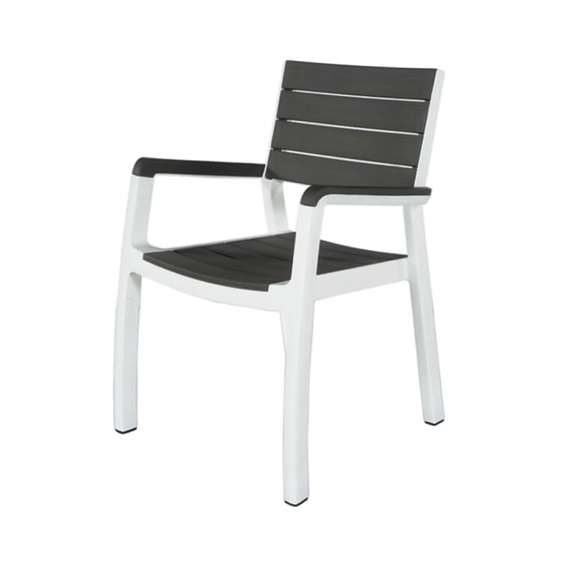 Sedia da esterno in resina rattan poltrona con braccioli per giardino e veranda