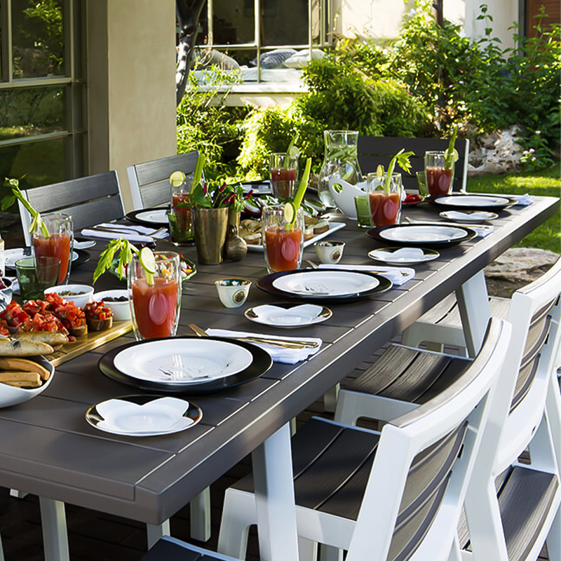 Sedia da esterno in resina rattan poltrona con braccioli per giardino e veranda