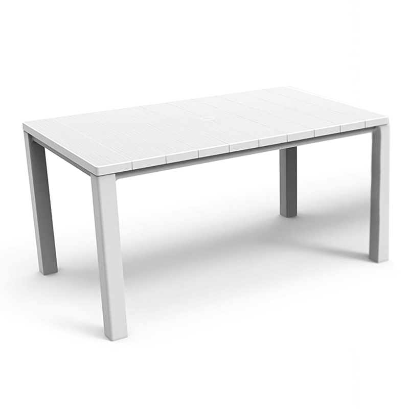 Tavolo da esterno Julie dogato in resina quadrato per giardino cm 147x90 h74