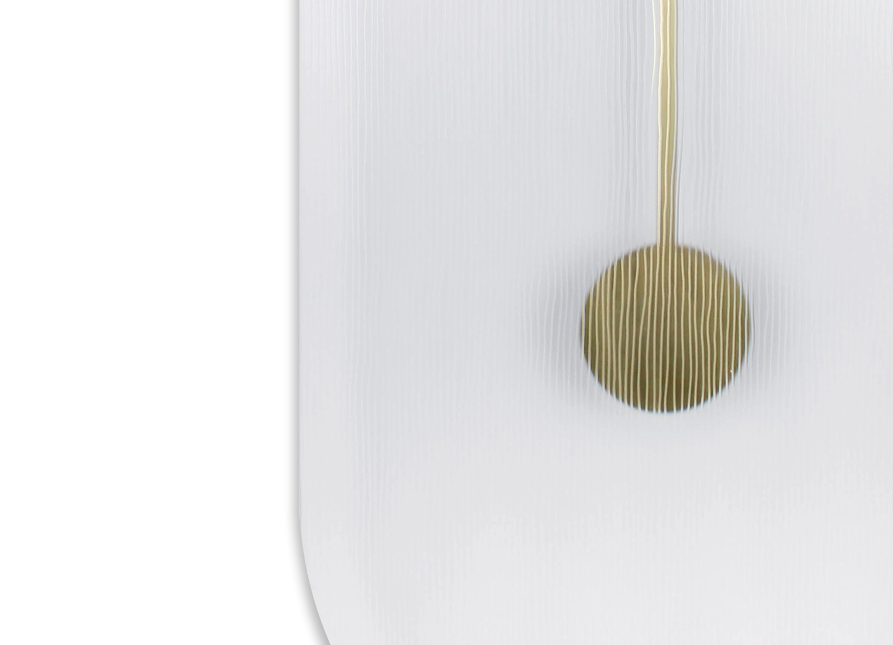 "Helsinki" designer pendulum clock in striated satin glass