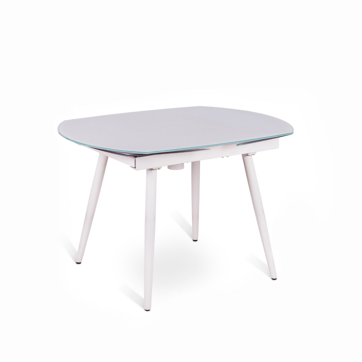 Extendable table in tempered glass 