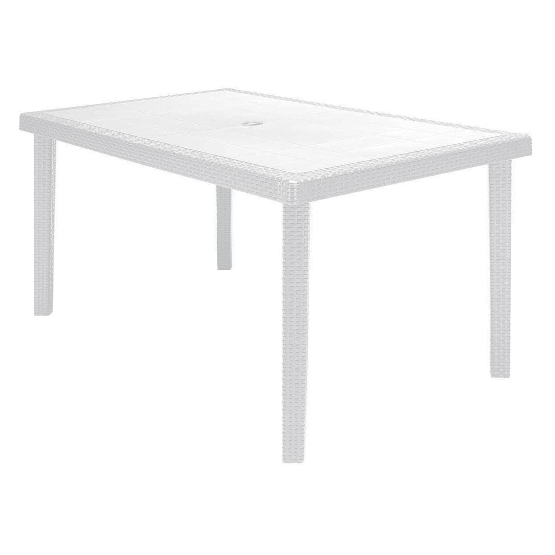 Tavolo da esterno in resina quadrato rettangolare per giardino e veranda