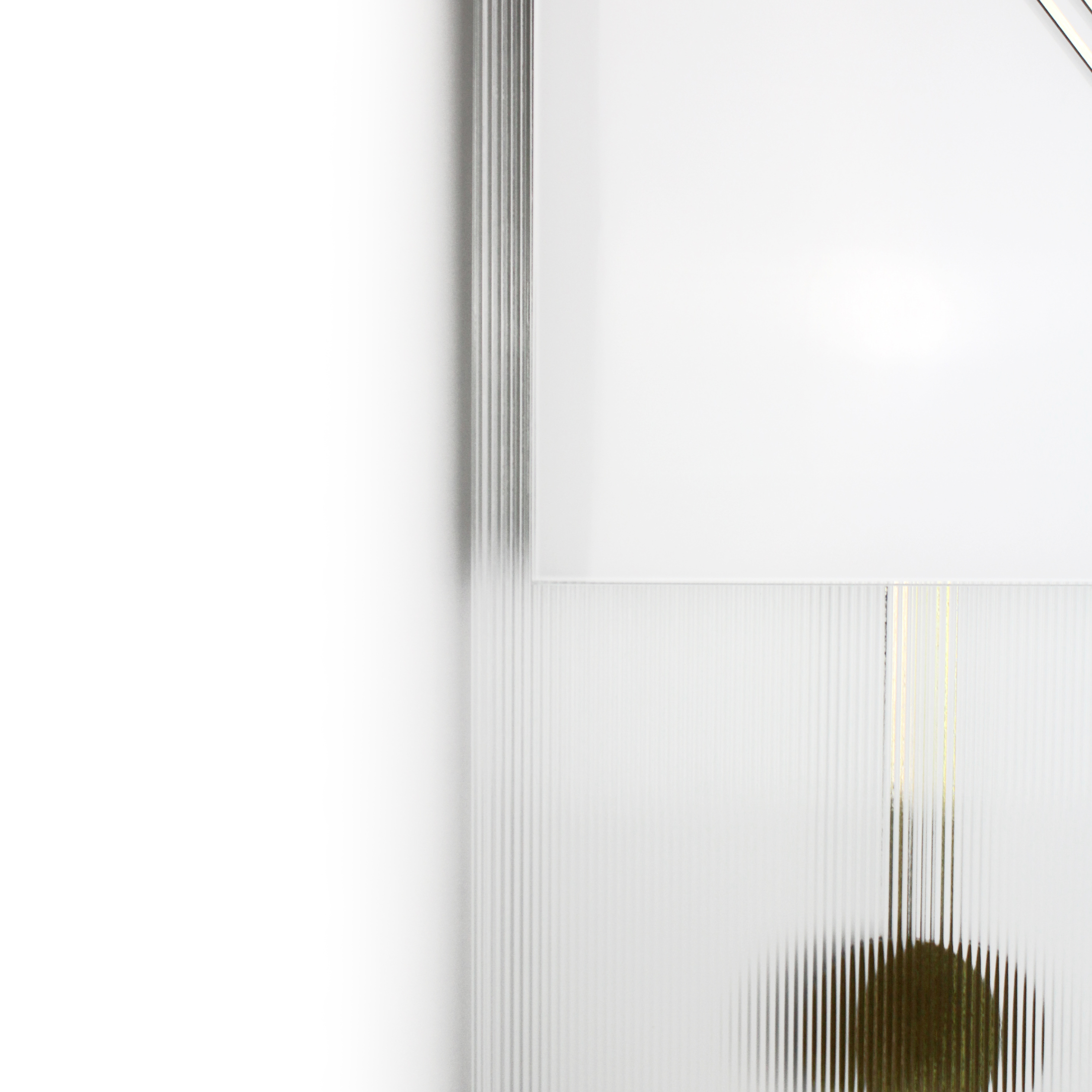 "Paris" designer pendulum clock in ribbed glass