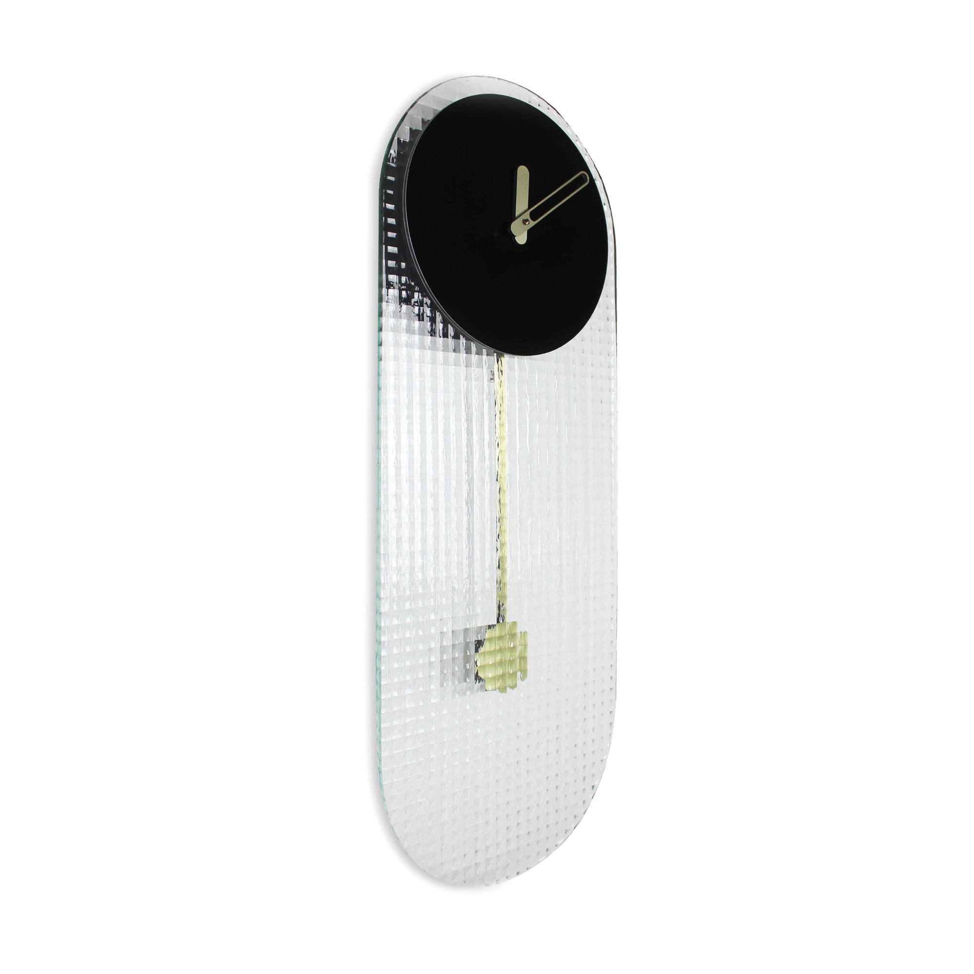 Modern pendulum clock design "Shangai" squared glass