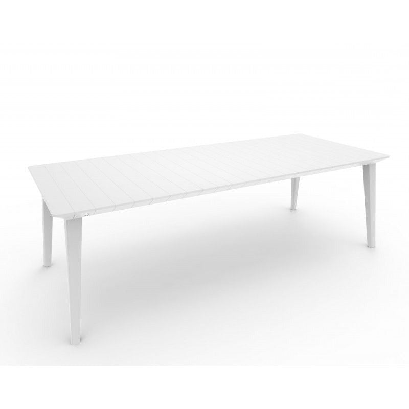 Tavolo in resina Lima da esterno 8 posti effetto legno per giardino cm 235x98 74h